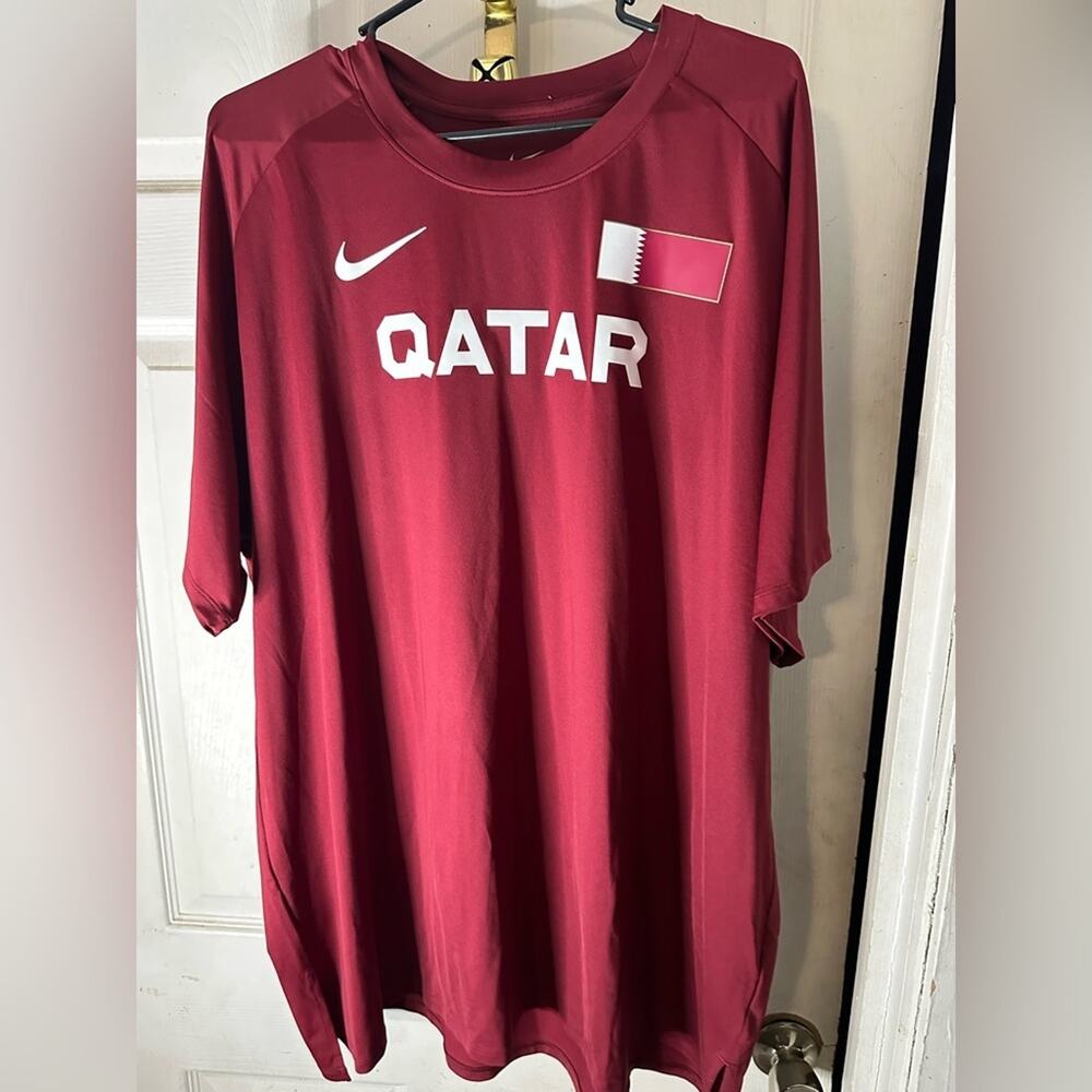 Nike Pro Elite Team Issued Qatar Track & Field Running Shirt CI8705-611 Size 3xL